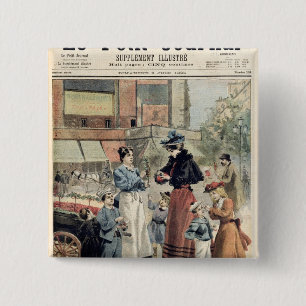 Bóton Quadrado 5.08cm A estação da cereja