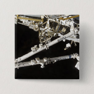 Bóton Quadrado 5.08cm A estação espacial Canadense-construída