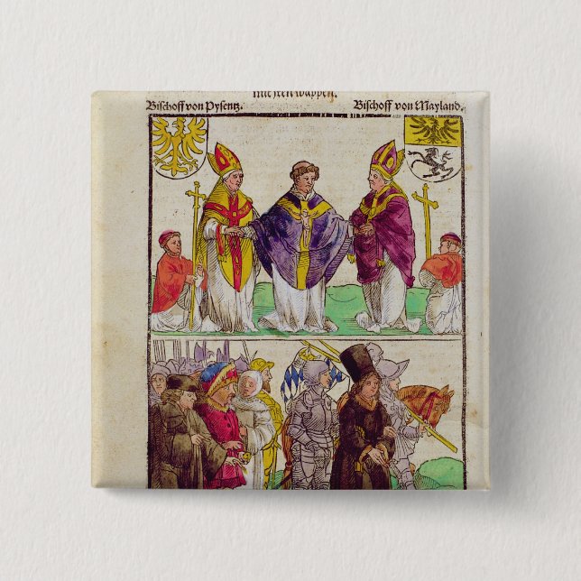 Bóton Quadrado 5.08cm A execução de Jan Hus (Frente)