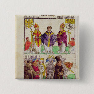 Bóton Quadrado 5.08cm A execução de Jan Hus