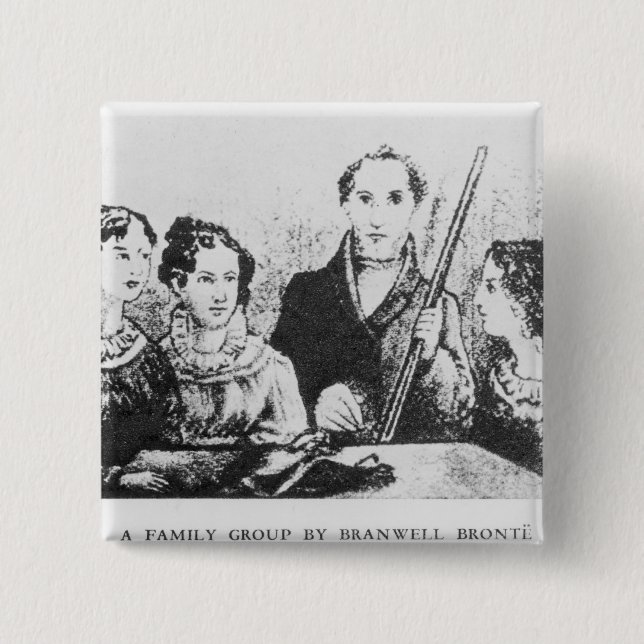 Bóton Quadrado 5.08cm A família de Bronte (Frente)