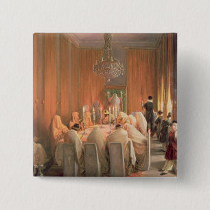 Bóton Quadrado 5.08cm A família de Rothschild na oração