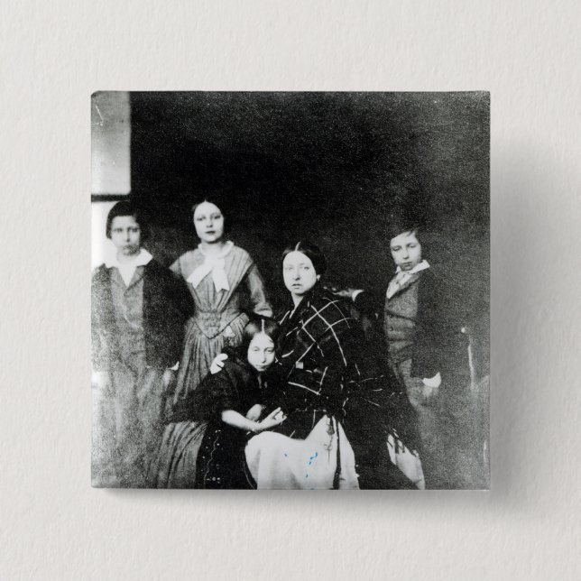 Bóton Quadrado 5.08cm A família real (Frente)