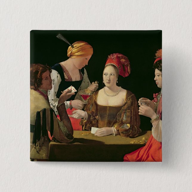 Bóton Quadrado 5.08cm A fraude com o ás de diamantes (Frente)