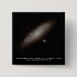 Bóton Quadrado 5.08cm A galáxia do Andromeda (M31)