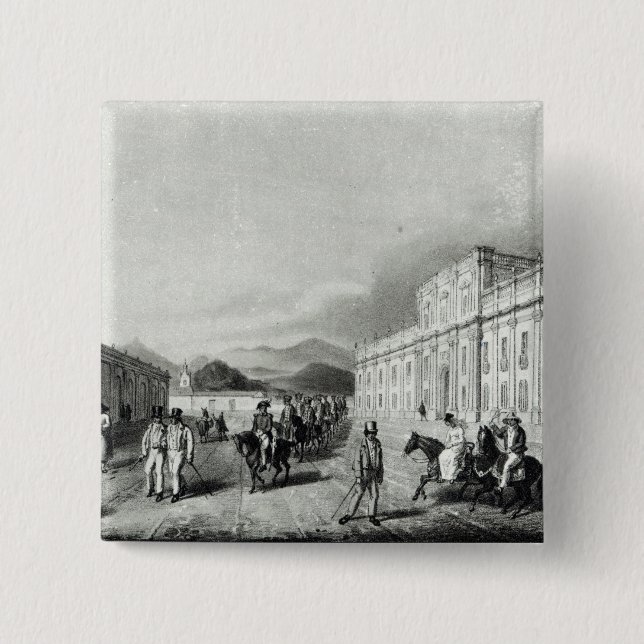 Bóton Quadrado 5.08cm A hortelã de Santiago (Frente)