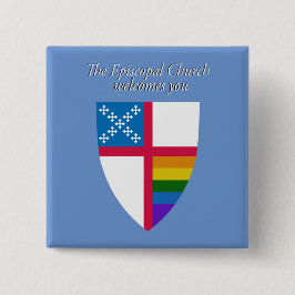Bóton Quadrado 5.08cm A Igreja Episcopal Aplaude Seu Orgulho LGBT Pin
