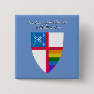 Bóton Quadrado 5.08cm A Igreja Episcopal Aplaude Seu Orgulho LGBT Pin
