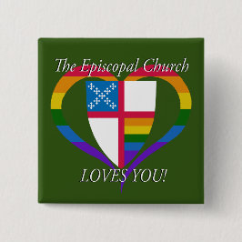 Bóton Quadrado 5.08cm A Igreja Episcopal Te Ama A Pinar Orgulho LGBT