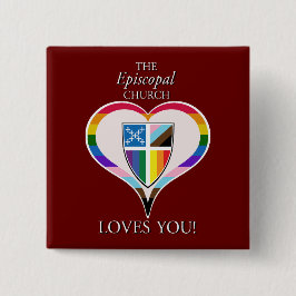 Bóton Quadrado 5.08cm A Igreja Episcopal Te Ama Botão