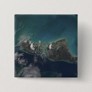 Bóton Quadrado 5.08cm A ilha de Andros dos Bahamas