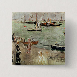 Bóton Quadrado 5.08cm A ilha do Wight, 1875