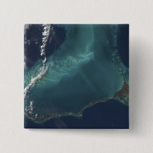 Bóton Quadrado 5.08cm A ilha estreita longa do Eleuthra dos Bahamas