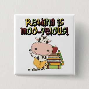 Bóton Quadrado 5.08cm A leitura é MOO-velous