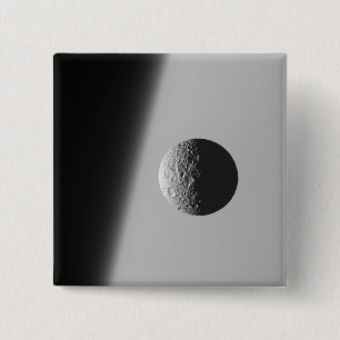 Bóton Quadrado 5.08cm A lua Mimas de Saturn