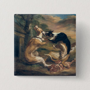 Bóton Quadrado 5.08cm A luta de cão, 1678
