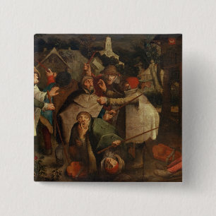 Bóton Quadrado 5.08cm A luta dos homens cegos, 1643