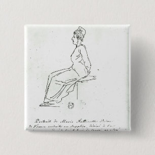 Bóton Quadrado 5.08cm A maneira de Marie-Antoinette a sua execução