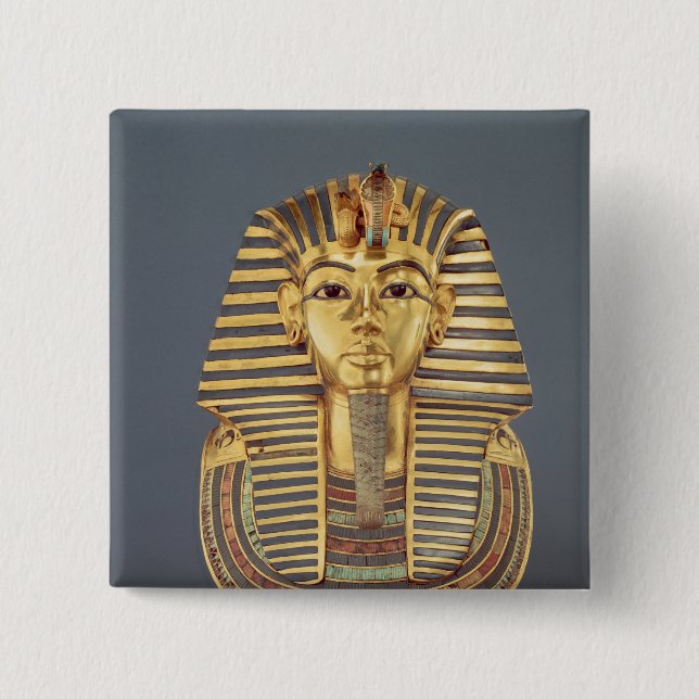 Bóton Quadrado 5.08cm A máscara funerária de Tutankhamun (Frente)