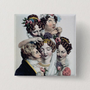 Bóton Quadrado 5.08cm A noiva, c.1820 (litho)