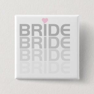 Bóton Quadrado 5.08cm A noiva desvanece-se camiseta e presentes