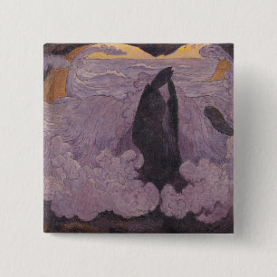 Bóton Quadrado 5.08cm A onda violeta, c.1895-6