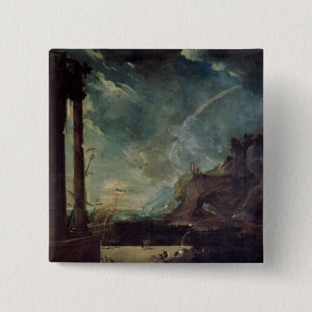 Bóton Quadrado 5.08cm A partida de Aeneas de Carthage (Frente)