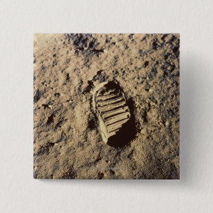 Bóton Quadrado 5.08cm A pegada do astronauta