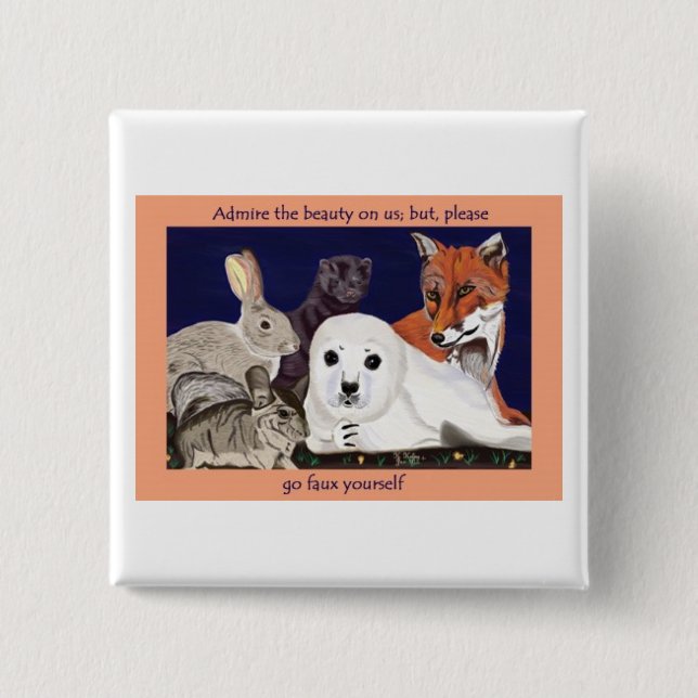 Bóton Quadrado 5.08cm A pele é para a maravilha, não botão do desgaste (Frente)