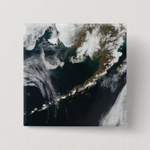 Bóton Quadrado 5.08cm A península do Alasca e as ilhas Aleutian