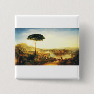 Bóton Quadrado 5.08cm A Peregrinação de Childe Harold por Joseph Turner