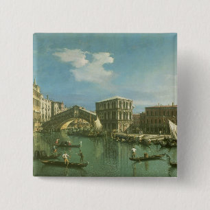 Bóton Quadrado 5.08cm A ponte de Rialto, Veneza