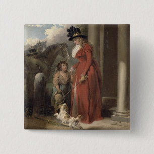 Bóton Quadrado 5.08cm A porta do latifundiário, c.1790 (óleo em canvas
