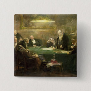 Bóton Quadrado 5.08cm A reunião do conselho de administração, 1900