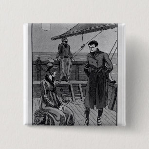 Bóton Quadrado 5.08cm A reunião entre Orso e senhorita Nevil sobre