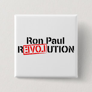 Bóton Quadrado 5.08cm A revolução de Ron Paul continua