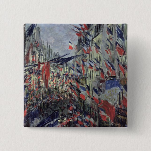 Bóton Quadrado 5.08cm A rua Santo-Denis (Frente)
