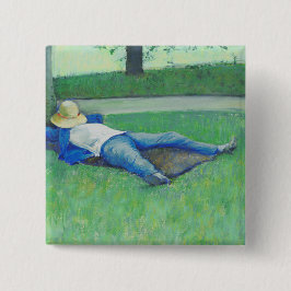 Bóton Quadrado 5.08cm A Sesta (por Gustave Caillebotte)