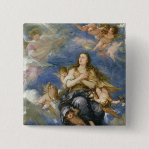 Bóton Quadrado 5.08cm A suposição da Maria Madalena (óleo em canvas)