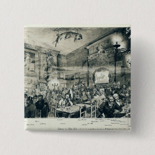 Bóton Quadrado 5.08cm A taberna du Conversa Noir, 1886