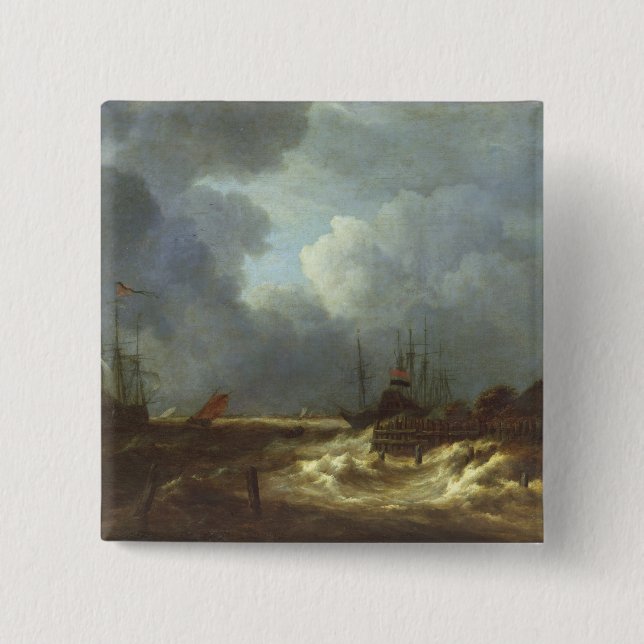 Bóton Quadrado 5.08cm A tempestade (Frente)
