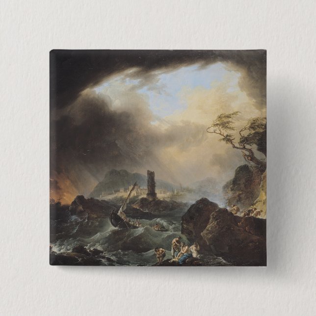 Bóton Quadrado 5.08cm A tempestade (Frente)
