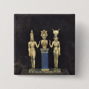 Bóton Quadrado 5.08cm A tríade de Osorkon II, reino de Osorkon II