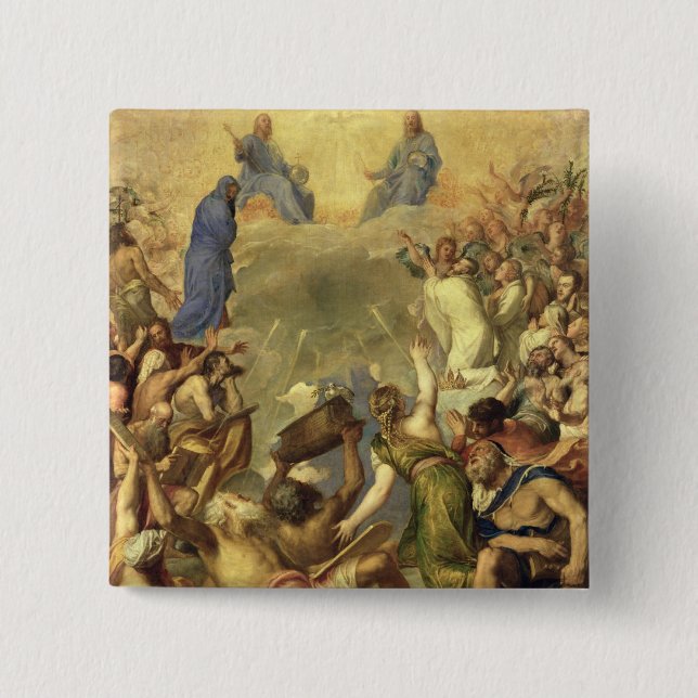 Bóton Quadrado 5.08cm A trindade santamente, 1553/54 (óleo em canvas) (Frente)