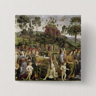 Bóton Quadrado 5.08cm A viagem de Moses, c.1481-83