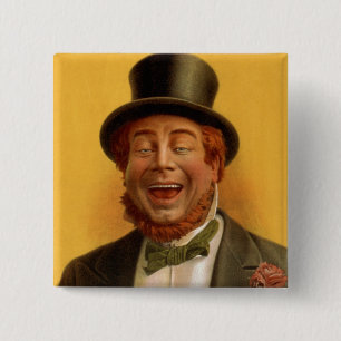 Bóton Quadrado 5.08cm A viagem do hooligan feliz em todo o mundo