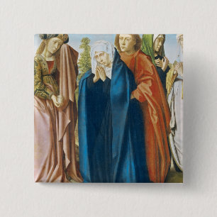 Bóton Quadrado 5.08cm A Virgem Maria com St John o evangelista