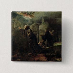 Bóton Quadrado 5.08cm A visão de St Francis de Paola