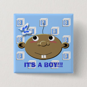 Bóton Quadrado 5.08cm AABBlocks-Botão
