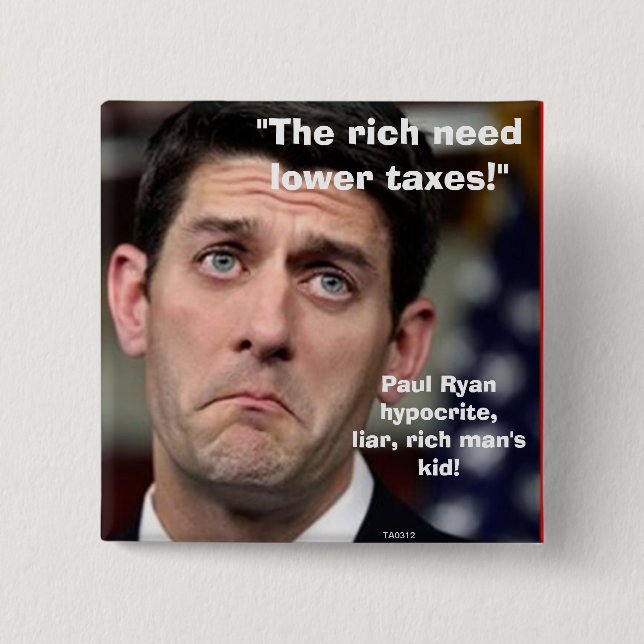 Bóton Quadrado 5.08cm ABAIXE os IMPOSTOS 2 - botão (Frente)